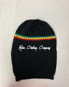 Rasta Knitted Natty Dread Cotton - No Peak : Cap (Black/Colors, JUMBO)
