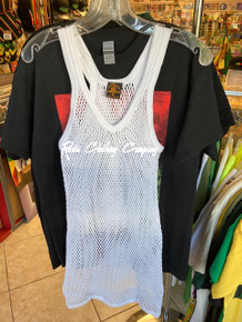 Rasta Mesh Vest - T Shirt (White)