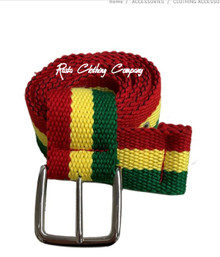 Rasta - Stripe : Cotton Belt (Red, Green, Gold) 2