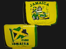 Jamaica Flag - Auto Seat Head Rest Covers (Pair)