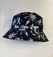 Rasta - Marijuana Leaf : Bucket Hat (Black/White)