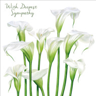 BS77162S - White Lilies (6 bagged sympathy cards)