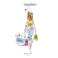 TG39132 - Shopaholic! (6 unbagged blank cards)