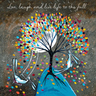 KA82028 - Love, laugh and live life to the full (6 unbagged blank cards)