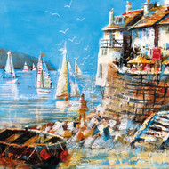 MB79229 - Sailing past the Ferry Inn, Salcombe (6 bagged blank cards)