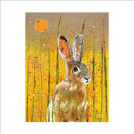 AS96276 - Hare in Poppies (6 bagged blank cards)