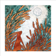 JP97297 - Moon-gazing Hare (6 unbagged blank cards)