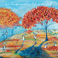 KA82397 - Love, laugh and live life to the full (6 unbagged blank cards)