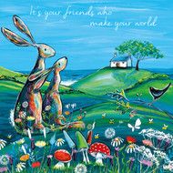KA82496 - It's your friends who make your world (6 bagged blank cards)