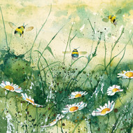 RT84450 - Bumble Bees and Summer Daisies (6 bagged blank cards)