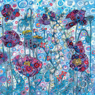 SR85567 - u - Purple Poppies (6 unbagged blank cards)