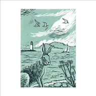 JO59597 - Hare on the Shore (6 bagged blank cards)