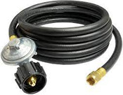 NEW 4' LP Propane Hose & Adapter Kit 1/2" to 3/8" Regulator #6274