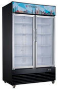 NEW 2 Glass Swing Door 40" Refrigerator Merchandiser Display Cooler NSF Dukers DSM-33R #6331