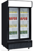 NEW 2 Glass Sliding Door 40" Refrigerator Merchandiser Display Cooler NSF Dukers DSM-32SR #6332