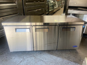 3 Door Under Counter Refrigerator Atosa MGF8404GR NSF Cooler on Wheels #2217-OB