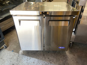 2 Door 36" Undercounter Refrigerator Solid Stainless Steel Cooler Atosa MGF36RGR #4660-OB