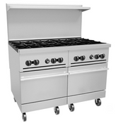NEW 48" Range 8 Open Burners 2 Ovens Stainless Connerton CN48-8-2OV #6658