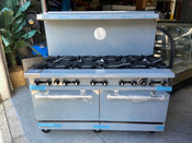 NEW 60" Range 10 Open Burners 2 Ovens Stainless Connerton CN60-10 #6666