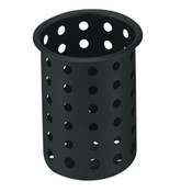 NEW  Black Plastic Perforated Flatware Utensil Holder Insert #7593