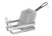 NEW 18-1/2" x 6-5/16" x 8-1/2" 18 Slot Tostada Flat Tortilla Deep Fry Basket with Hook #3883