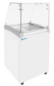 New Dipping Cabinet 4 Tubs 3 Gallon Freezer 5cu.ft Cubed Display Excellence EDC-4HC #7673