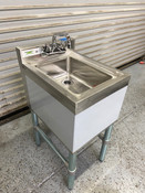 NEW 1 Compartment Hand Wash Sink & Faucet Under Bar Regency 600B11014 #7254