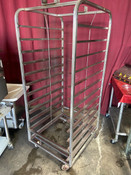 Stainless Steel Roll In Oven Full Bakery Sheet Pan Rack On Hi Temp Wheels #7962