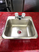 NEW Drop In Hand Wash Sink & Faucet 13x11 Basin Well Stainless Steel #8764-SD
