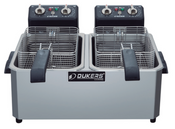 New 14 LB Electric Fryer Counter Top Double Basket Pot Stainless Dukers DCF7ED #8790
