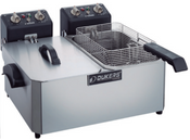 New 20 LB Electric Fryer Counter Top Double Basket Pot Stainless Dukers DCF10ED #8792