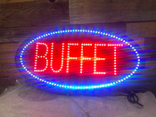 NEW 27x15 LED BUFFET Sign 115V Hanging or Wall Mount Restaurant Advertising #8928-OB