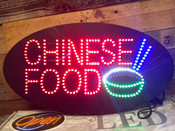 NEW 27x15 LED Chinese Food Sign Hanging or Wall Mount 115V Advertising Display #8930-OB