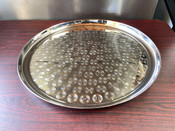 NEW 16" Round Stainless Steel Circle Center Serving Tray Walco 72160 #8994-OB