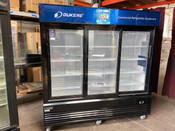3 Glass Sliding Door 78" Refrigerator Merchandiser Display Cooler NSF Dukers DSM-68SR #2238-OB