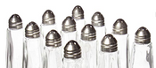 NEW Chrome Salt & Pepper Shaker Screw on Top Lid (12 Pack) TriMark HAL600ST #9348-OB
