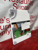 NEW San Jamar CBG912WH Saf-T-Grip X-Pediter Cutting Board, 9 x 12 x 3/8 in, NSF, White #9573-OB