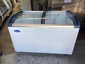 50" Curved Glass Sliding Door Top Chest Freezer NSF Atosa MMF9113 #6741-OB2