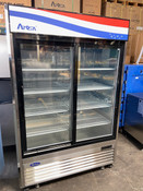 2 Sliding Glass Door 55" Display Refrigerator Stainless Reach In Cooler Atosa MCF8709GR #2346-OB
