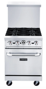 NEW 24" Gas Range 4 Burner & Full Size Oven On Wheels Dukers DCR24-4B-NG #1276
