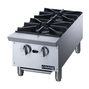 NEW 12" Hotplate Countertop 2 Open Flame Gas Burners Dukers DCHPA12 #1309