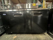 69" Back Bar Cooler Black Shallow Depth Refrigerator NSF Atosa SBB69GRAUS2 #4678-OB