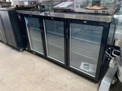 3 Glass Swing Door 73" Refrigerator Back Bar Beer Cooler Display NSF Dukers DBB72-H3 #2207-OB