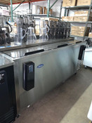 3 Door 80" Bottle Box Solid Stainless Steel Beer Cooler NSF Atosa MBC80GR #6786-OB