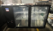 2 Glass Door 59" Back Bar Cooler Black Shallow Depth Refrigerator NSF Atosa SBB59GGRAUS2 #4676-OB