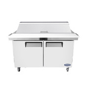NEW 2 Door 60" Refrigerated Prep Table Solid Stainless Steel Cooler NSF Atosa MSF8303GR #2226
