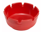 NEW Winco MAS-4R 4" Round (12 Pack) Ashtray Red Melamine Durable Heavy Duty #1436-OB