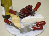 NEW Cheese Knife Set of 5 Stainless Steel with Rosewood Handles #1421-OB
