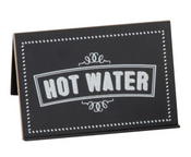 NEW 3" x 2" x 2" Cal-Mil 3047-3 Chalkboard Sign "Hot Water" Print Tent #1461-OB