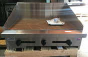 NEW 36" Gas Griddle W/ 12" Back Splash Flat Top Grill 90K BTU Stratus SMG-36-SB-12H Plancha Countertop #4098